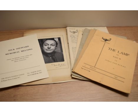 Seven copies of 'The Lamp of TOC H' in India and Burma 1944 and a memorial brochure commemorating MR D Shepherd