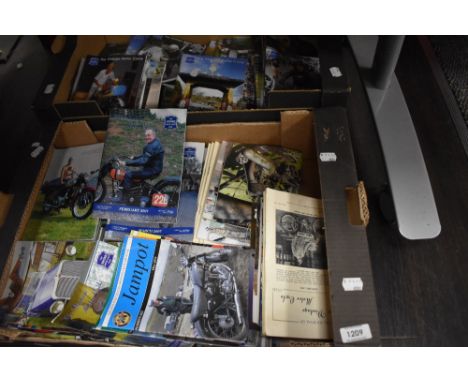 Two cartons of The Vintage Motorcycle Club magazine etc.