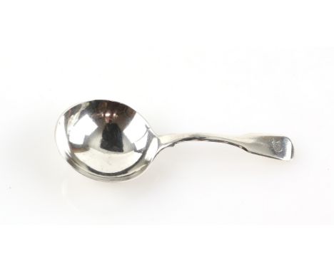 Georgian silver fiddle pattern caddy spoon, London 1816