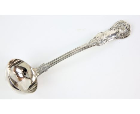 19th Century Scottish silver queens pattern sauce ladle Glasgow, 1853