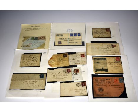 British - Postal History - covers and letters to include A Pre-Stamp letter, dated 1800, 3rd Sept, from Edward Tate to Willia