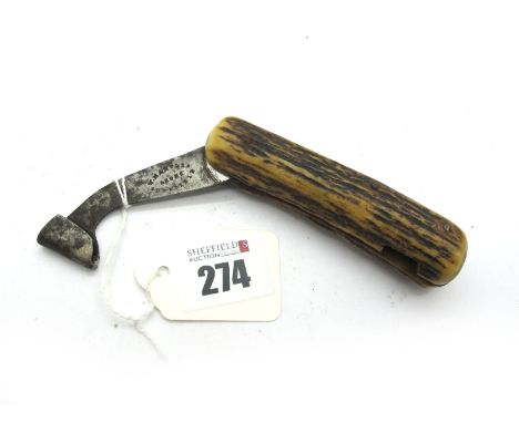 W. Marples &amp; Son, Sheffield, one blade scribe, stag scales, 9cm.