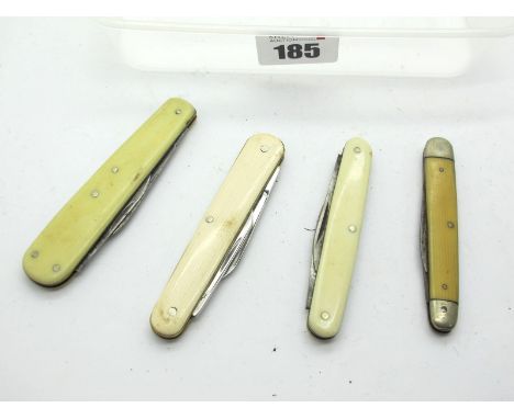 Southern &amp; Richardson, Sheffield; Two Blade Knife, spike, faux scales, brass linings, 8.5cm; Eye Witness, two blades, fau