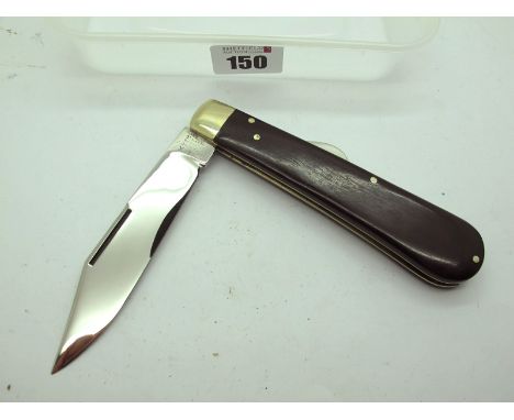 Lockwood Brothers Lock Knives, polished wood scales, n/s bolster, 13cm.