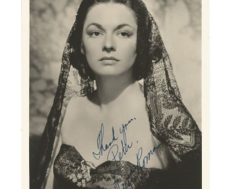 Ruth Roman signed 7x5 vintage black and white photo. Ruth Roman (born Norma Roman; December 22, 1922 - September 9, 1999)[3] 