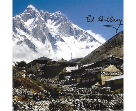 Ed Hilary signed Mount Everest 12x8 colour photo. Sir Edmund Percival Hillary KG ONZ KBE (20 July 1919 - 11 January 2008) was