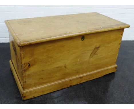 Pine storage trunk, 58 x 108cm 