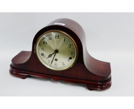 Mahogany cased mantle clock