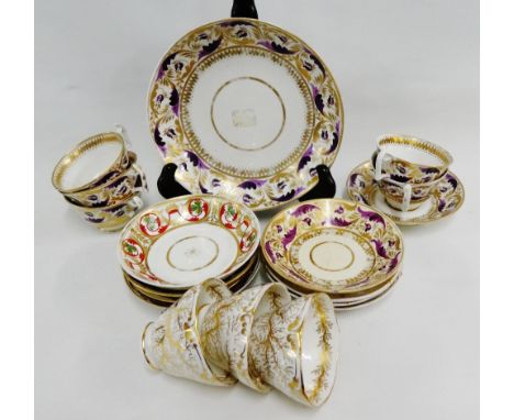 Collection of various English porcelain cups and saucers etc., (a lot) 
