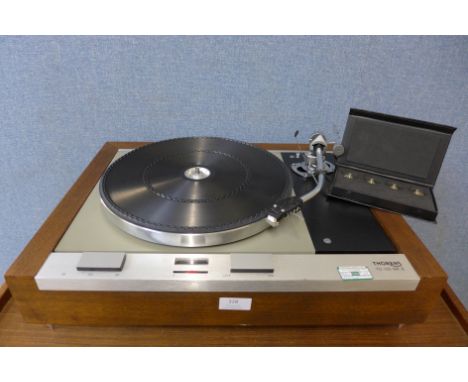 A German TD125 Mk II record player, fitted with SME 3009 tone arm with original shell cartridge holder 