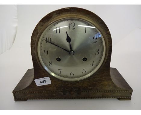 MECHANICAL MANTLE CLOCK 30CM LONG PENDULUM NO KEY