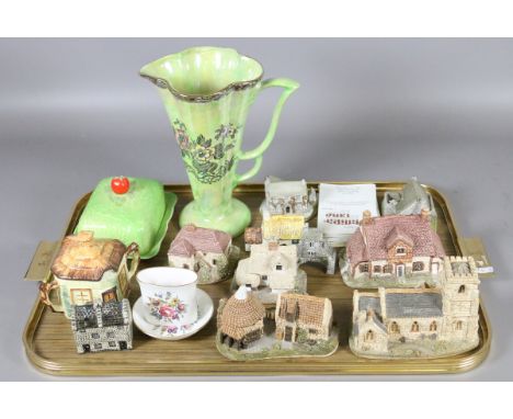 A tray of collectables to include Lilliput Lane, Beswick ware, Royal Worcester etc.