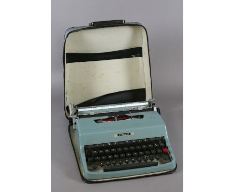 An Olivetti cased vintage Lettera 32 typewriter.