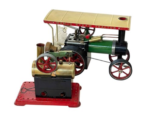 Mamod steam tractor boxed, and stationary engine (2).