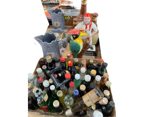 Collection of miniatures, West Country Beers ceramics, Bell's decanters, Carlton Ware Brewmaster, etc.