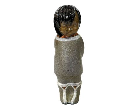 Eskimo pottery figure by Vicke Lindstrand for Upsala Ekeby, 32cm.
