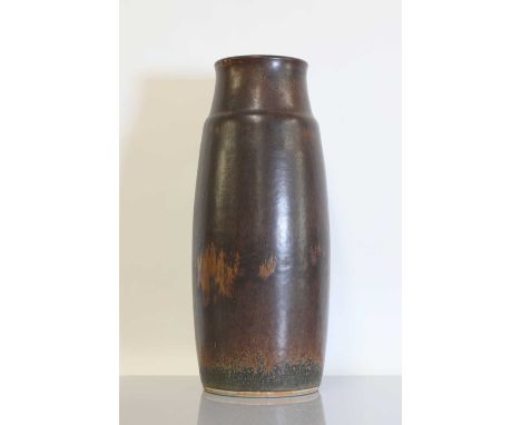 A Rörstrand stoneware vase,1964, by Carl-Harry Stålhane, of ovoid cylindrical form, with a slightly tapering neck and a flare