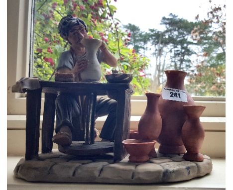 A R. Guidolin Capodimonte Figure, The Potter, Signed.
