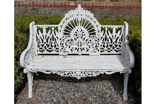 A Wonderful Pierce Of Wexford Cast Iron Garden Bench With Arch