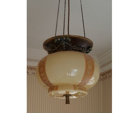 A 20th Century Opaque Bulbous Light Shade.