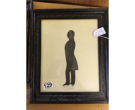 A silhouette of an army officer c.1840 possibly by Hills Gallem