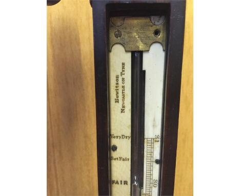Hewitson - Newcastle on Tyne barometer and thermometer in wooden case