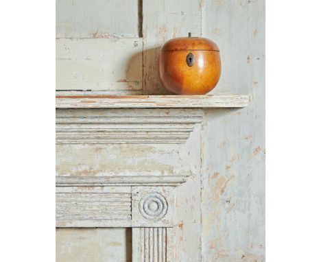 A GEORGE II APPLE WOOD TEA CADDYMID 18TH CENTURYIn the form of an apple11cm high, 11cm wideFor a similar example see, Sotheby