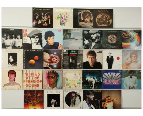A collection of Classic Rock LPs to include artists; David Bowie, T.Rex, Roxy Music, Elton John, Electric Light Orchestra, as