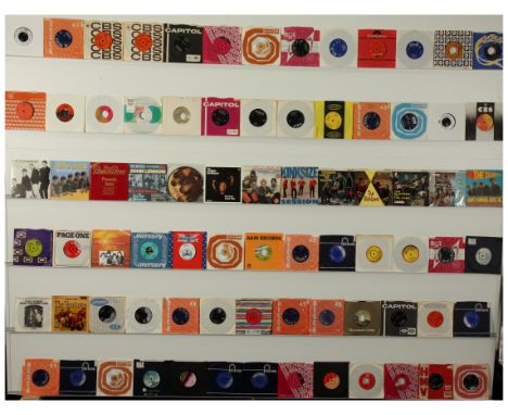 A collection of 1960's Classic Rock/Pop 7" Singles; The Jimi Hendrix Experience, The Who, Jefferson Airplane, Bob Dylan, as w