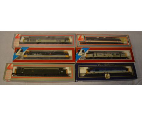 6 boxed Lima trains including 47705 ScotRail, 37429 Regional Railways etc