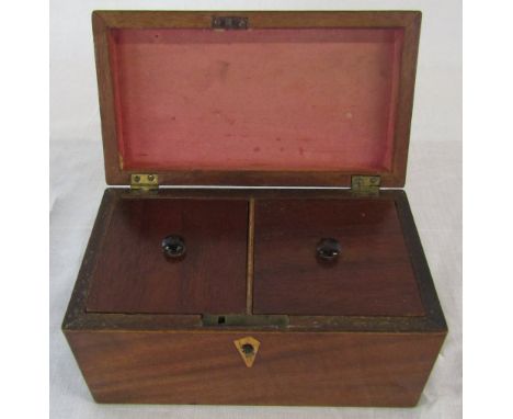 Wooden Georgian tea caddy