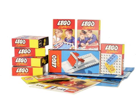 1960's Lego Mini Boxes,  211, 212, 213, small buildings, 214 (2) Windows, 215, 216, 217, 218 (3), 219, 220, 221,all building 
