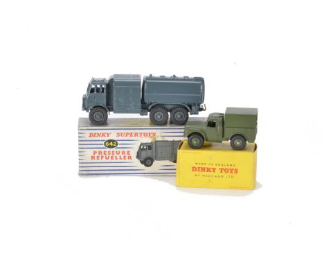 Dinky Supertoys 642 RAF Pressure Refueller, 641 Army 1 Ton Cargo Truck, in original boxes, E, 642 corrosion to axle ends, box