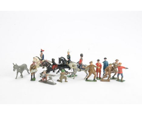 Lead military figures, mainly British by Britains, also Hilco, Reka, Charbens etc generally F, some P, (200+),