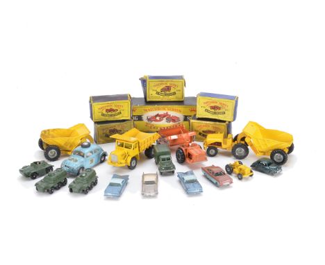 Matchbox 1-75 Series & King-Size, including 68 Austin Radio Truck, 54 Saracen Personnel Carrier (2), 61 Army Scout Car, 57 Ch