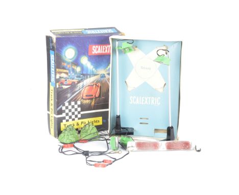 1960's Tri-ang Scalextric Track and Pit Lights and other Accessories, A239 Light set, in original box, unboxed rubber wall wi