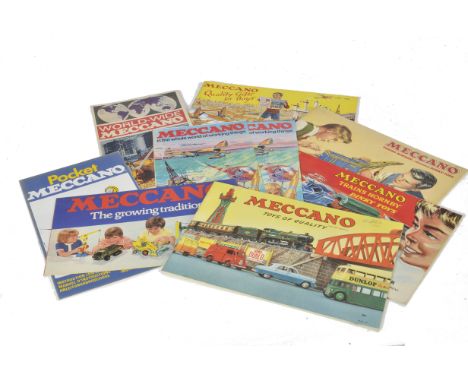 Meccano Toy Catalogues Meccano full toy range catalogues,  1938-9 stamped A W Gamage dated 6/38 including Dublo and 1957 with