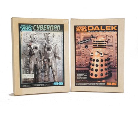 Sevans Models Large Scale Doctor Who Kits, Dalek and Cyberman, in original boxes, contents unchecked for completeness but box