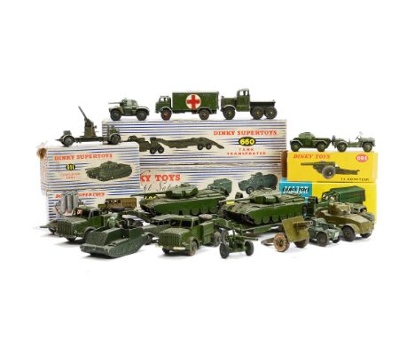 Military Dinky Toys, 699 Military Vehicles Gift Set, 660 Tank Transporter, 651 Centurion Tank, 689 Medium Artillery Tractor, 