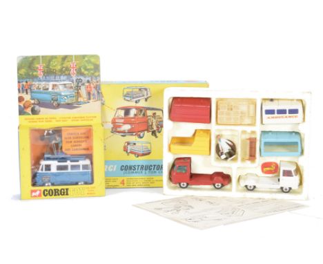 A Corgi Toys 479 Commer Mobile Camera Van, VG-E, Gift Set 24 Commer Constructor Set, G-VG, complete, lights painted in one ch