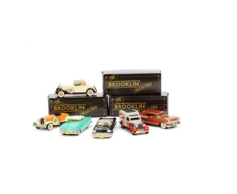 Brooklin 1/43 Models, BRK 28 Mercury Turnpike Cruiser, BRK 23 Ford Fairlane, BRK 12 Hudson Greater 8, BRK 6 Packard Light 8 C