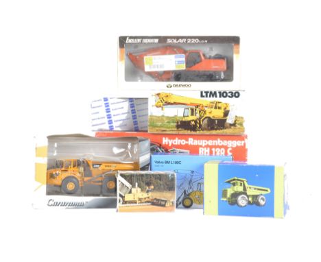 Conrad, NZG & Other Construction Vehicles, Conrad O&K Hydro-Raupenbagger RH 120 C, Liebherr LTM 1030 Mobile Crane, Euclid R-3