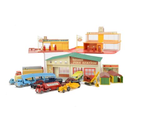 Loose Matchbox 1-75 Series Accessory & Major Packs, MF1a Fire Station, A3 Garage (2), A5 Home Stores, MG1a Service Station, r