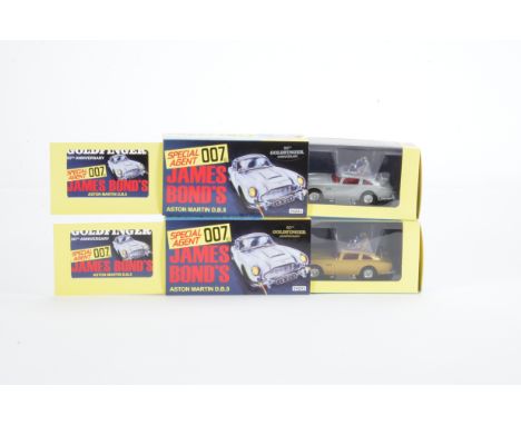 Corgi Toys 50th Goldfinger Anniversary James Bond's Aston Martin DB5, two examples, CC04203 in silver and CC04203G in gold, i