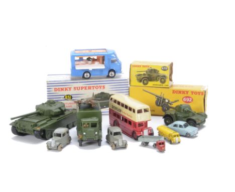 Dinky, Corgi & Matchbox, including Pre-War Dinky 35a Saloon Car, grey body, white rubber wheels, F-G (2), 62m Airspeed Envoy,