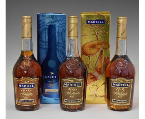 Martell VS Fine Cognac, three bottles (3)