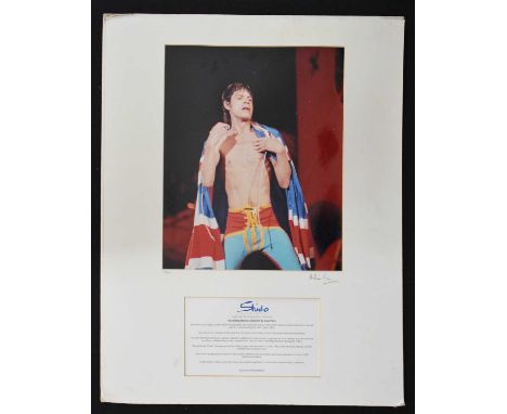 Rolling Stones - limited edition colour photograph of Mick Jagger, photographed by Alan Perry and issued by Studio Limited Ed