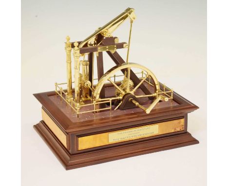 Franklin Mint model of 'The Watt Steam Engine', 19cm x 14cm x 17cm high, boxed with certificate of authenticity