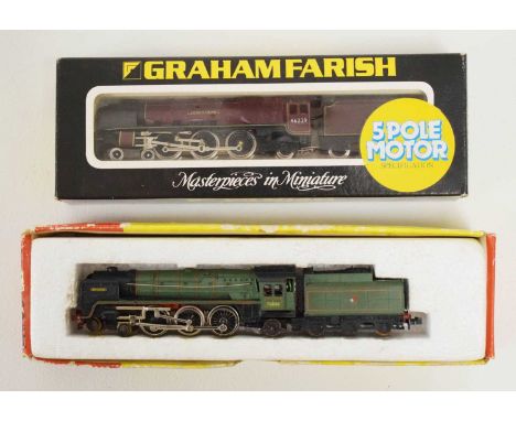 Graham Farish - Boxed N gauge 'Duchess of Hamilton' railway trainset locomotive (No.1816), together with a partially boxed Ho