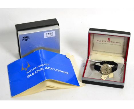 A stainless steel electronic centre seconds wristwatch, signed Bulova, Accutron, 1968, battery driven tuning fork movement, s